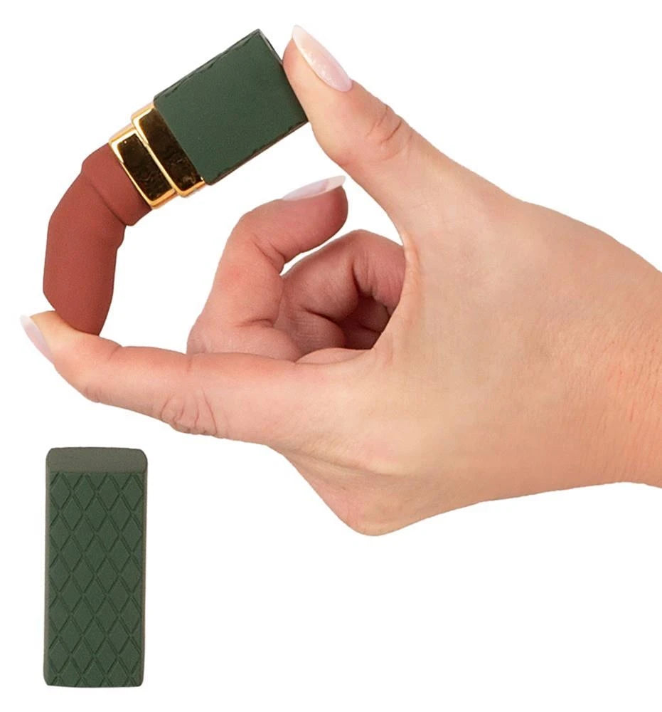 Mini vibrador Luxurious Lipstick 10 funciones – recargable, verde | Emerald Love