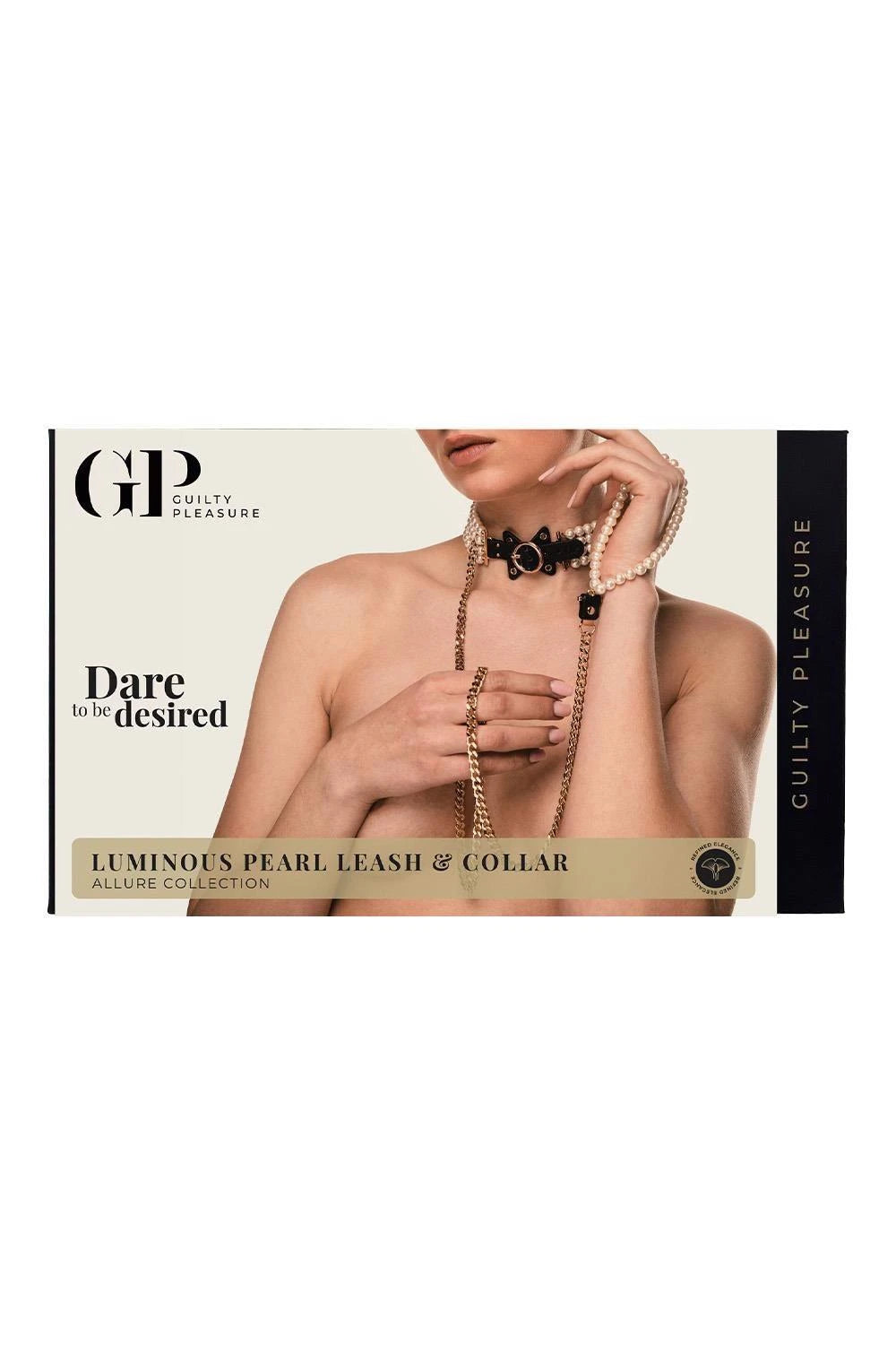 GUILTY PLEASURE LUMINIOUS PEARH LEASH AND COLLAR