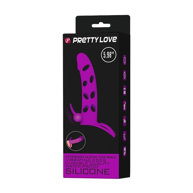 Capa para pénis – vibratória, preta BI-026215-1 | Pretty Love