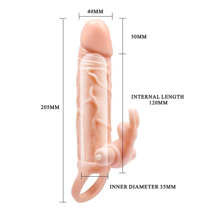 Penishülle Brave Vibraton 10 Funktionen – vibrierend, hautfarben | Pretty Love