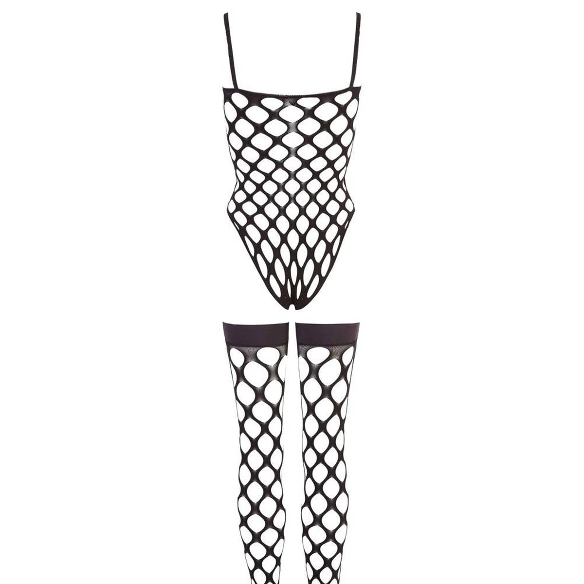 Conjunto de lingerie – em rede, preto | NO:XQSE