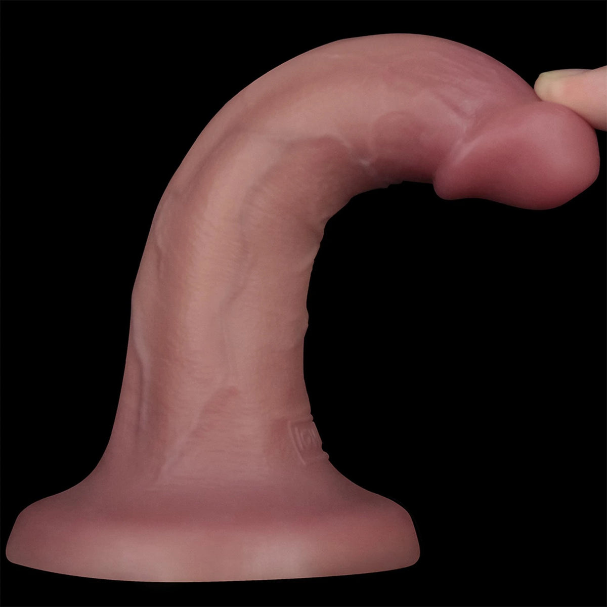 Realistic vibrator Density 10 functions – with suction cup, double, nude 16 cm | Lovetoy