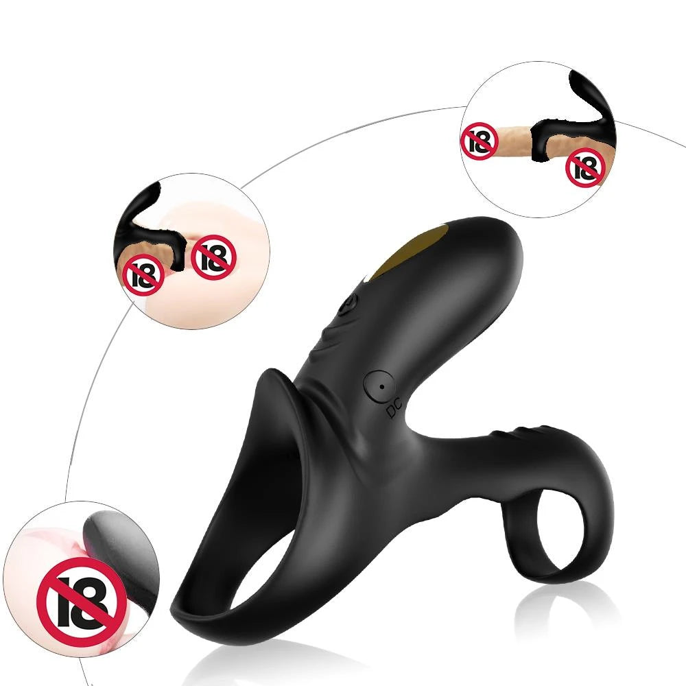 Cock ring Ranger 9 functions – rechargeable, vibrating, black 52-00036-1 | Favorites