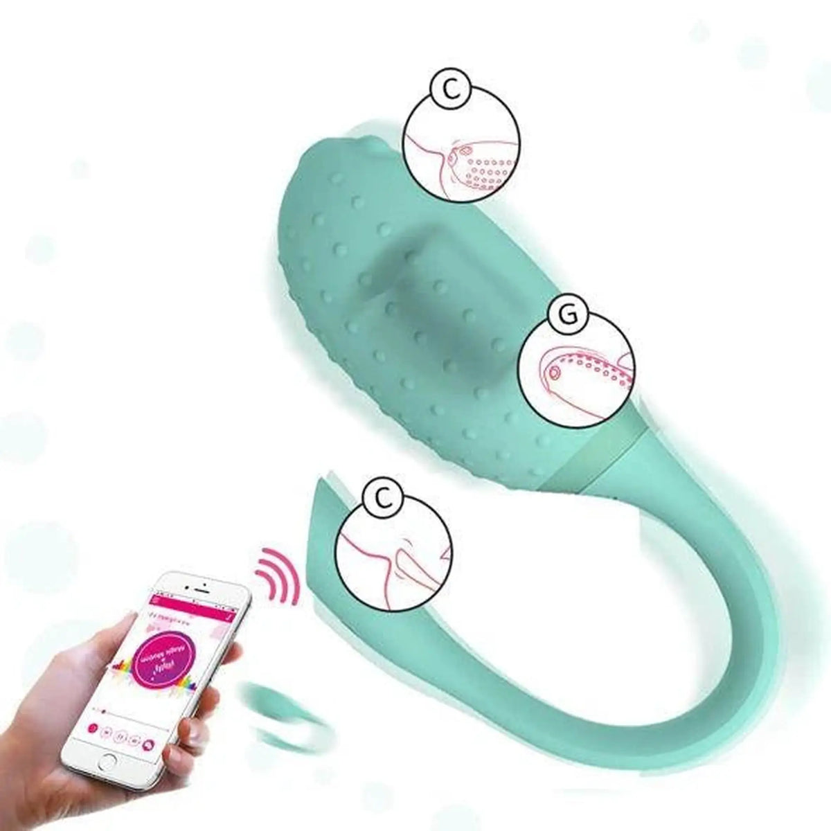 Vibratore speciale Fugu Smart Wearable – controllo da app, ricaricabile, verde | Magic Motion