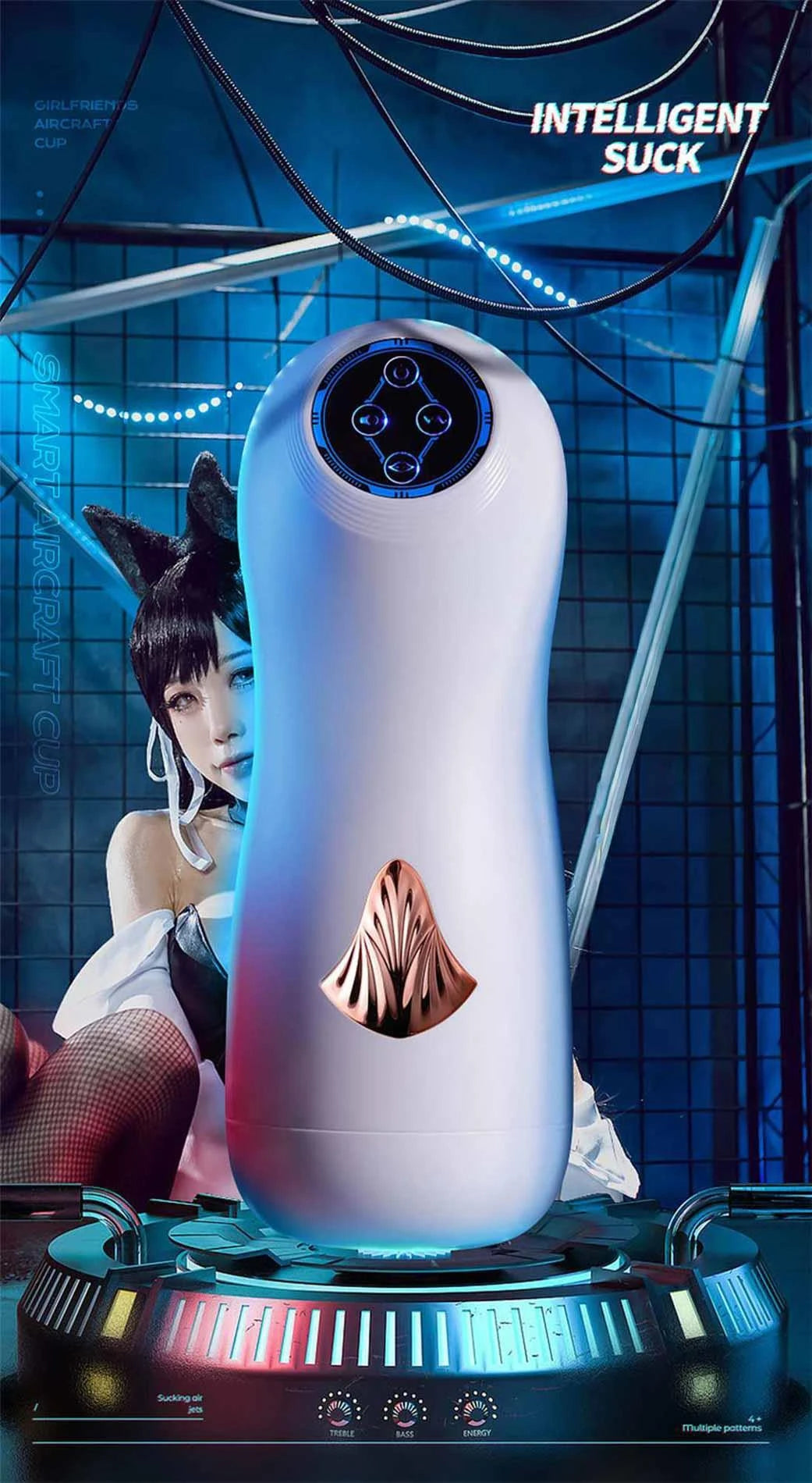 Maszturbátor PleasureCup 8 Interactive Voice 8 funkció – újratölthető, vibrációs, testszínű | Favorites