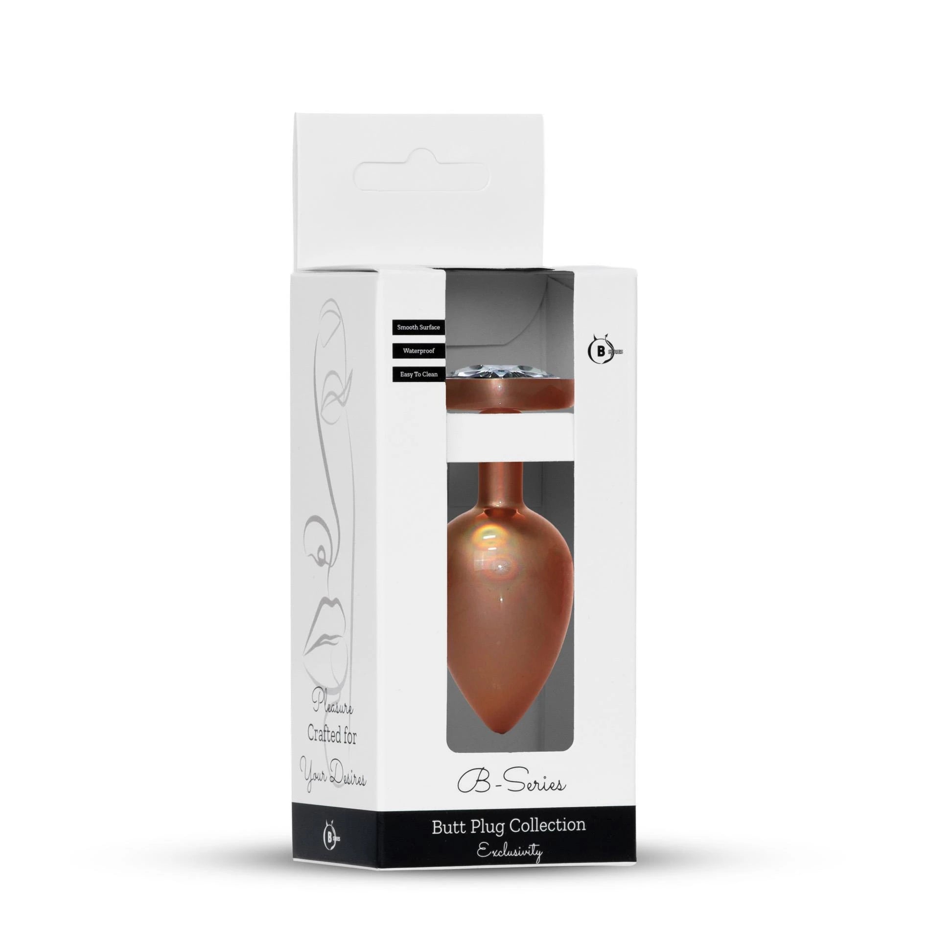 Plug-Bijoux Perle Or Cœur PLUG- Transparent L