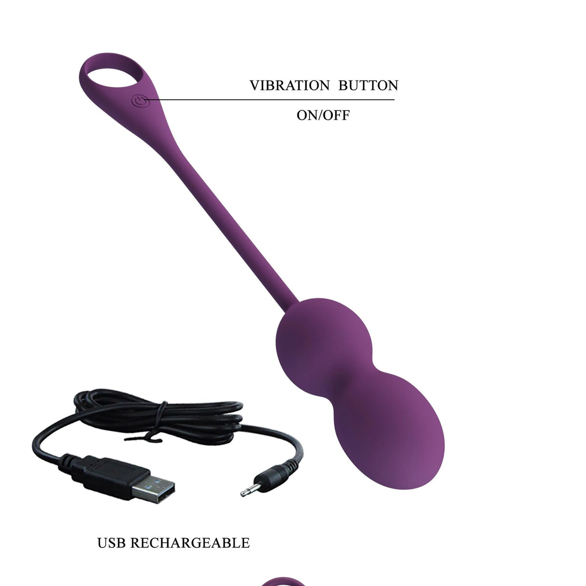 Bolas de Kegel Elvira Mobile distance 12 funciones – control por app, recargable, ciruela | Pretty Love