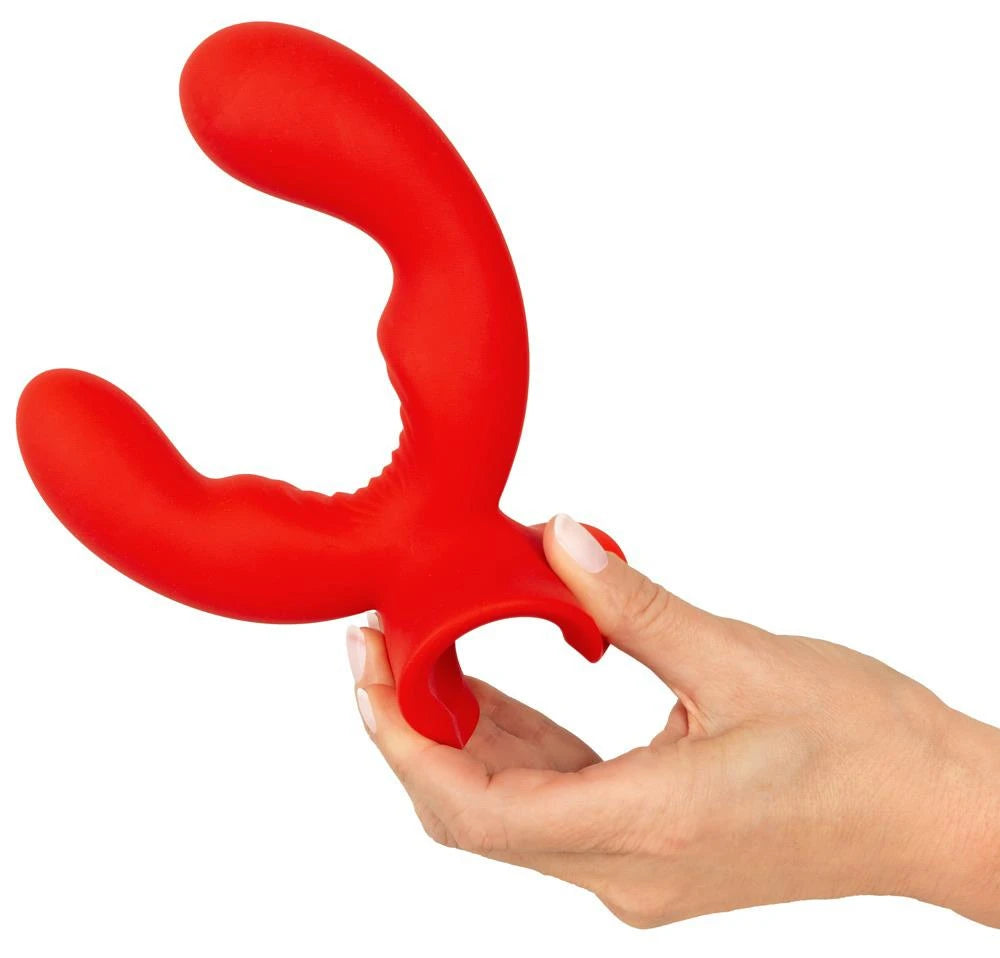 Vibrador especial 9 funções – recarregável, duplo, vermelho | Sweet Smile
