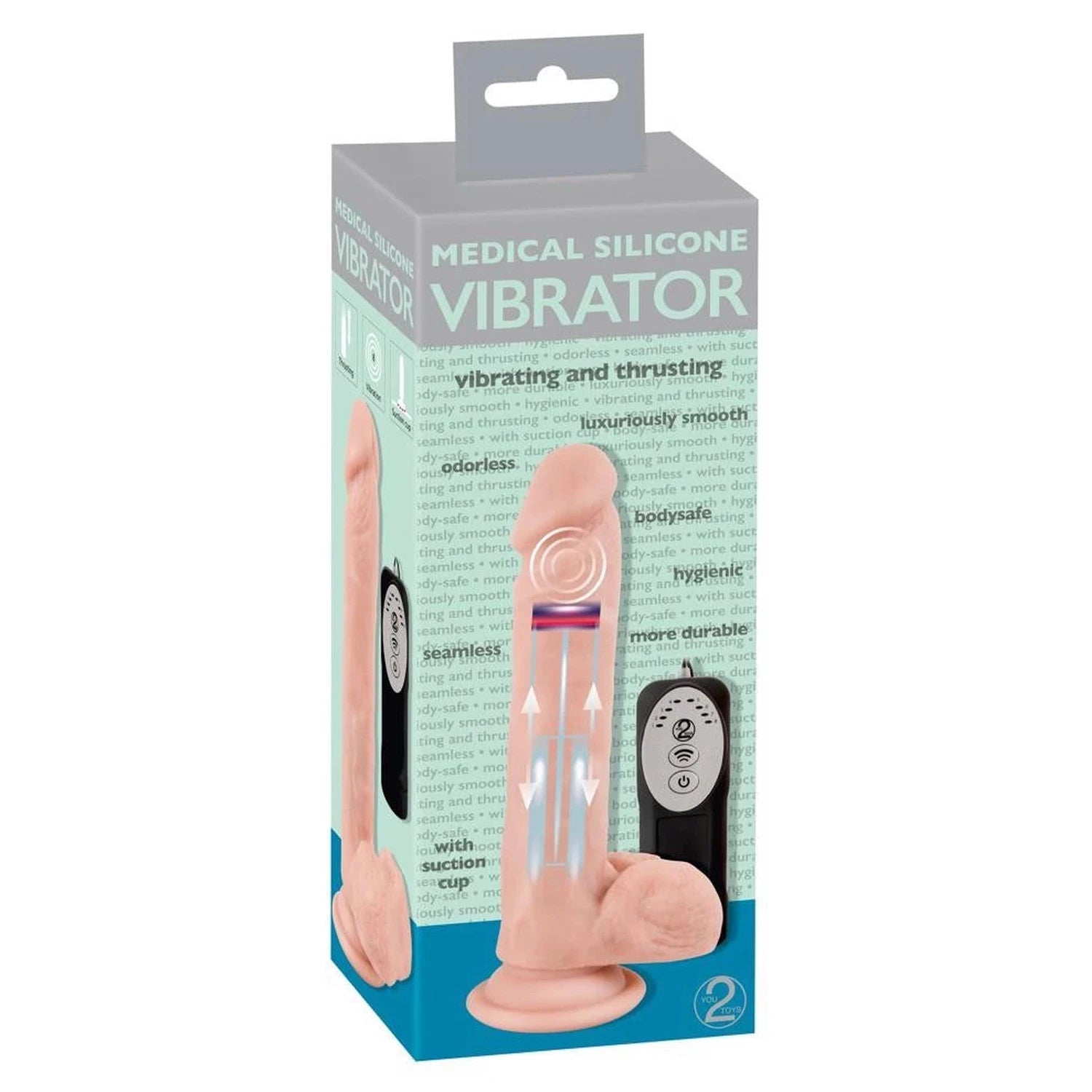 Vibreur de poussée en silicone médical