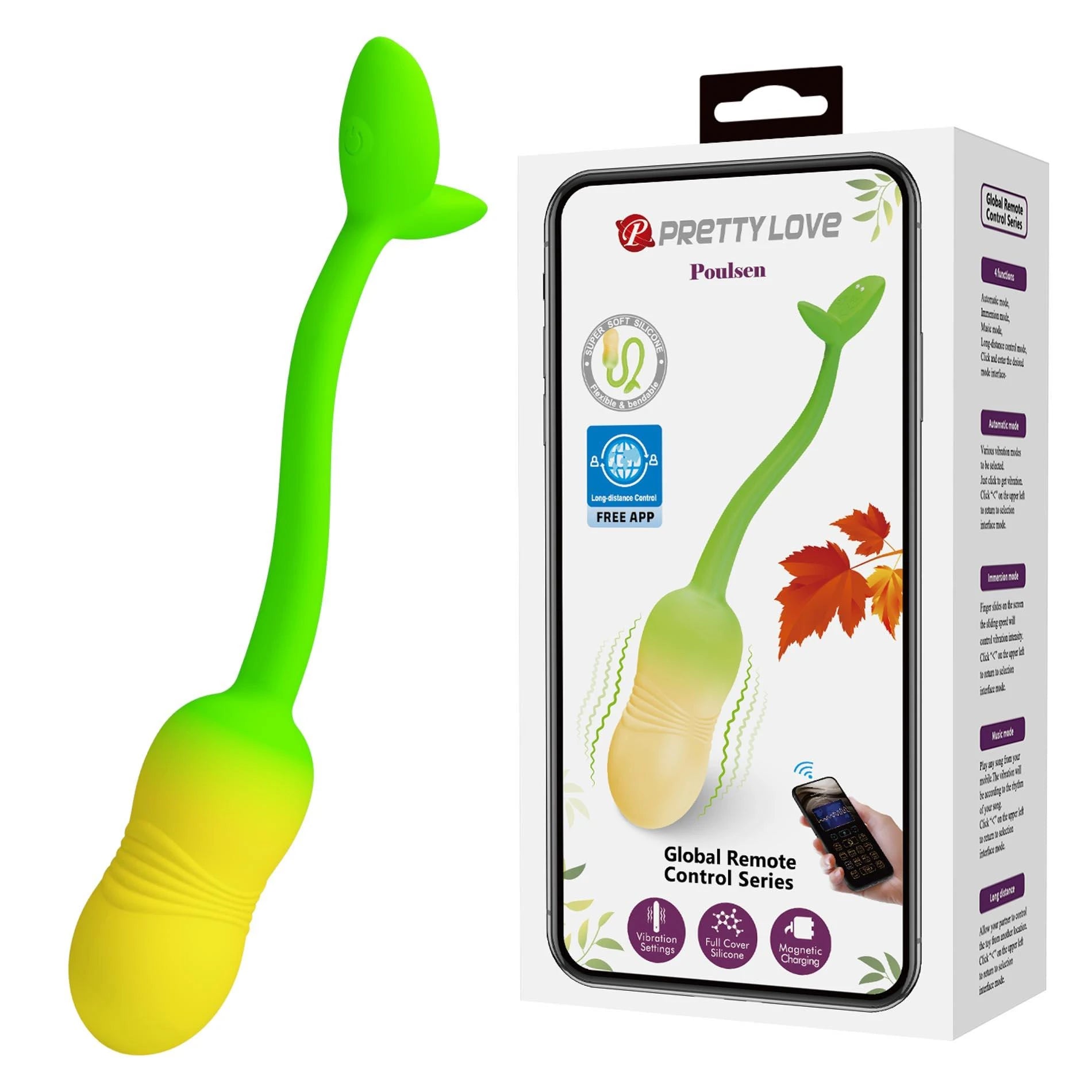 Vibromasseur œuf Pretty Love Poulsen à commande par application 02