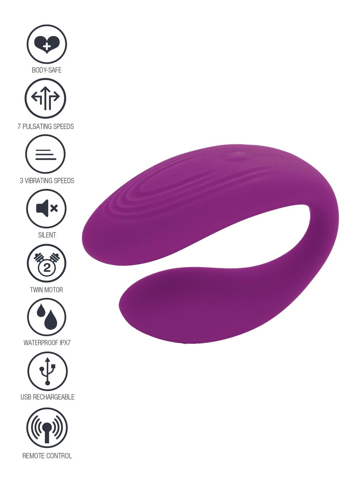 Stimolatore clitorideo Bound – con telecomando, viola | XOCOON