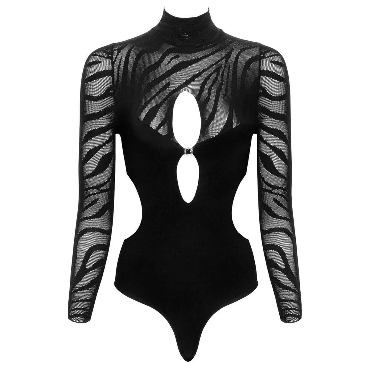 Body – lungo, con aperture, nero | Fantasy by Cottelli