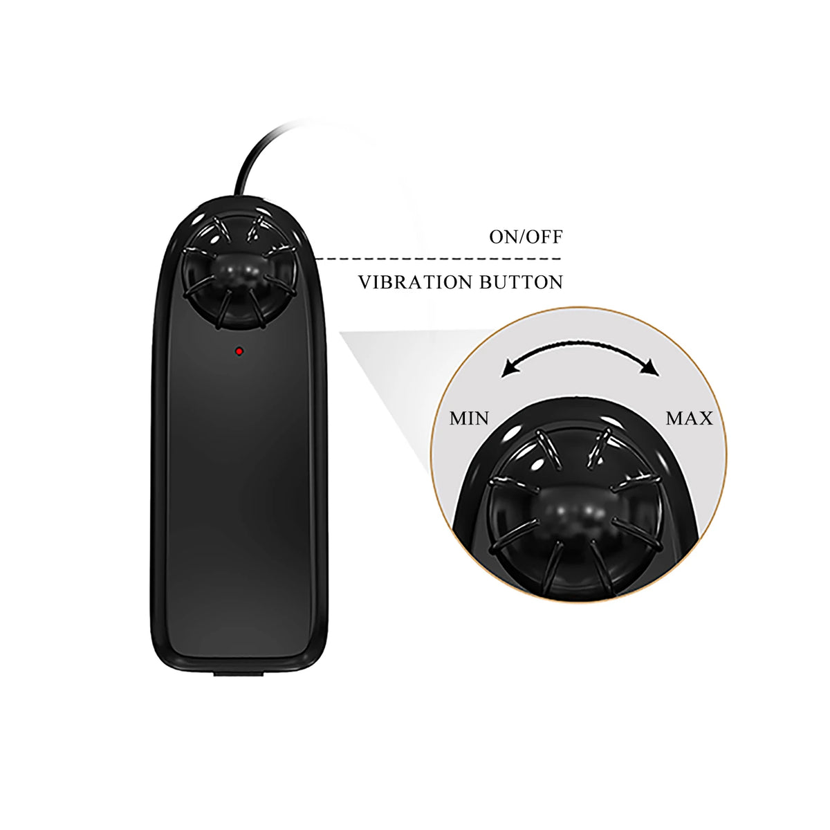 Vibromasseur réaliste – avec télécommande, nude BW-008038Z | Baile