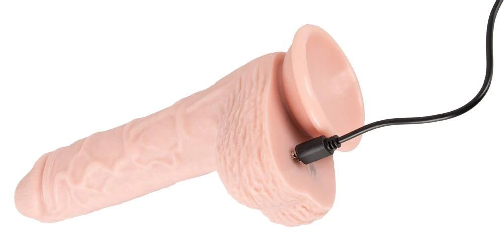 Vibrador realista 21 cm – con mando a distancia, nude | Medical Silicone