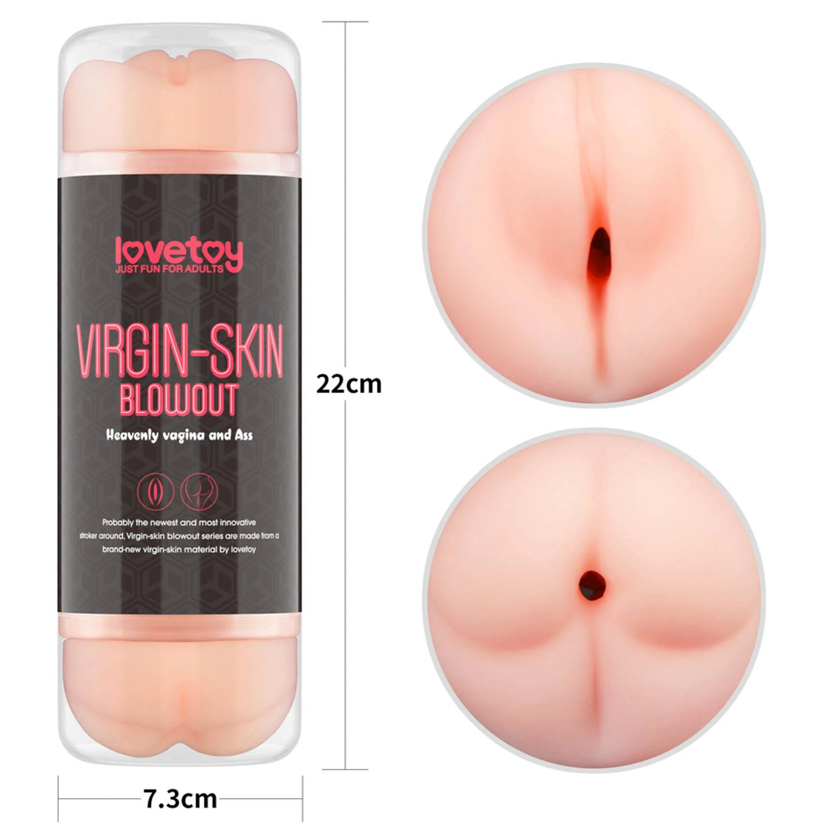 Maszturbátor Virgin Blowout Stroker 22 cm – vibrációs, testszínű 10-LV250017 | Lovetoy