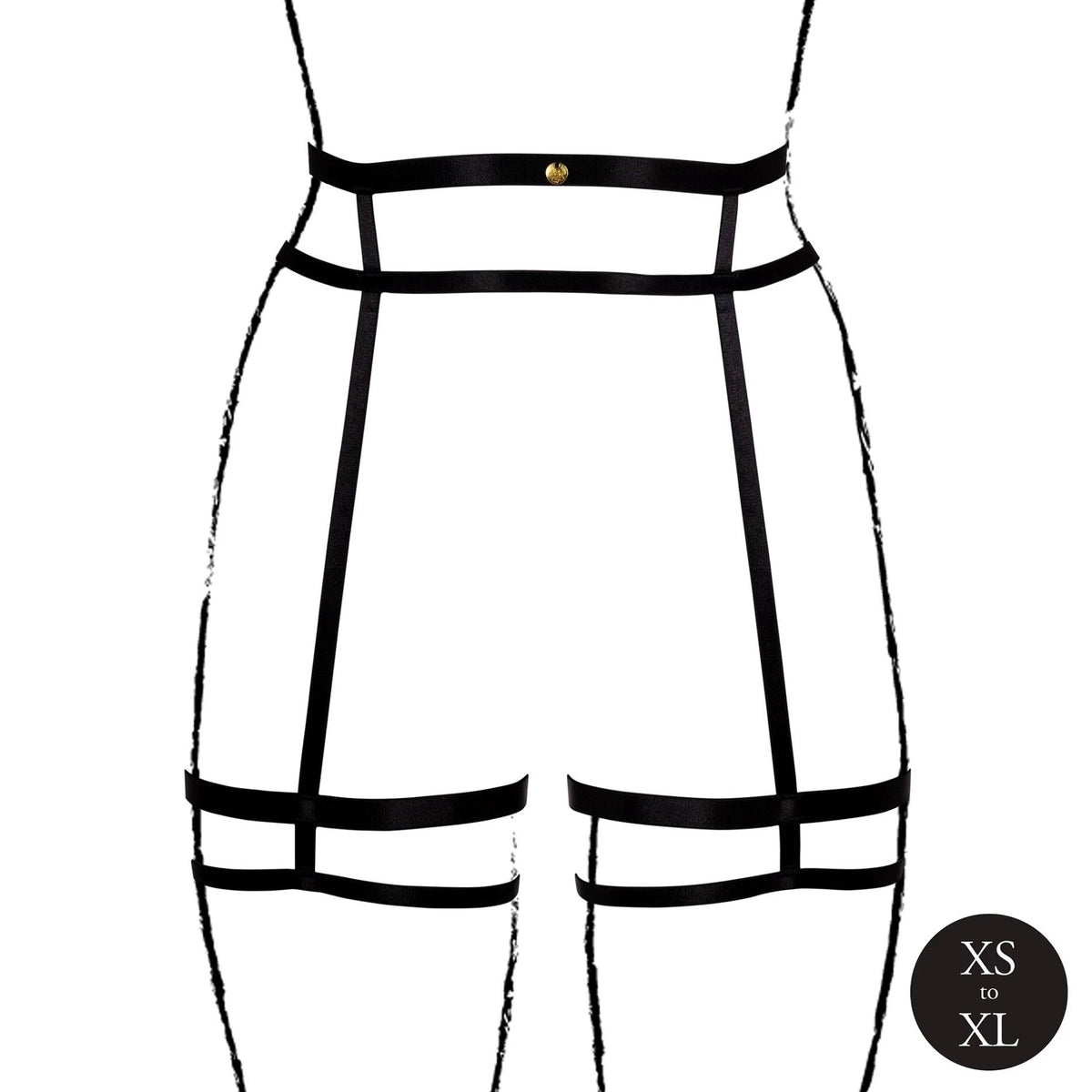 Cinta-liga Belt Sliders – dupla, preta | Le Désir