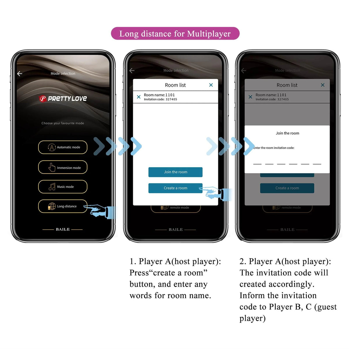 Vibratore speciale Shey 10 tapping Mobile distance 10 funzioni – controllo da app, doppio | Pretty Love
