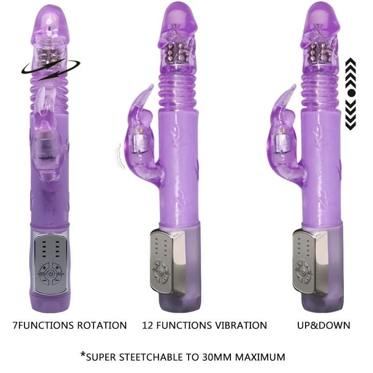 Vibrador rabbit 12 funciones – con empuje, rotatorio | Baile