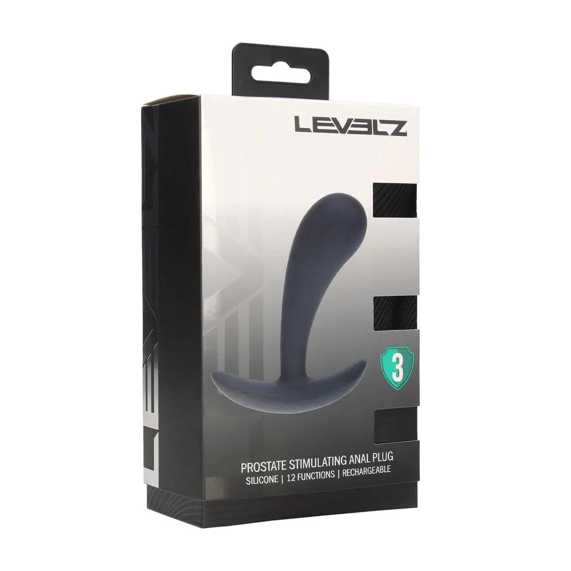 Plug anal vibromasseur en silicone pour prostate - M - Noir