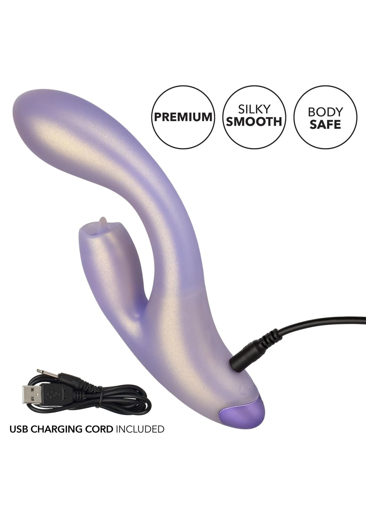 Rabbit vibrátor Kiss 12 funkció – újratölthető, lila | Calexotics
