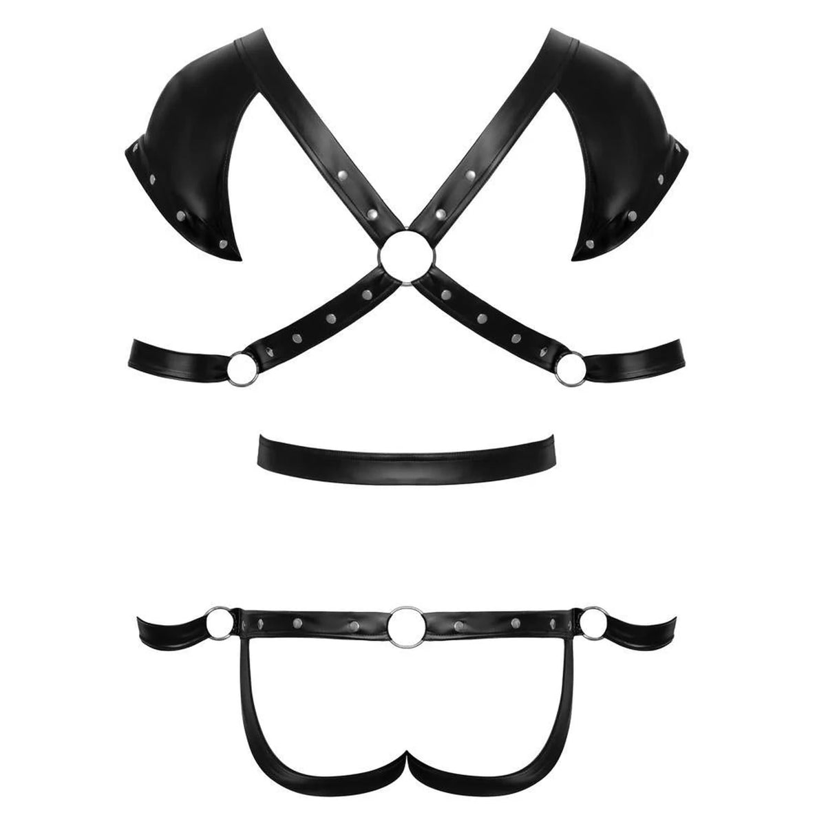 Body uomo – con zip, mini, nero | Svenjoyment