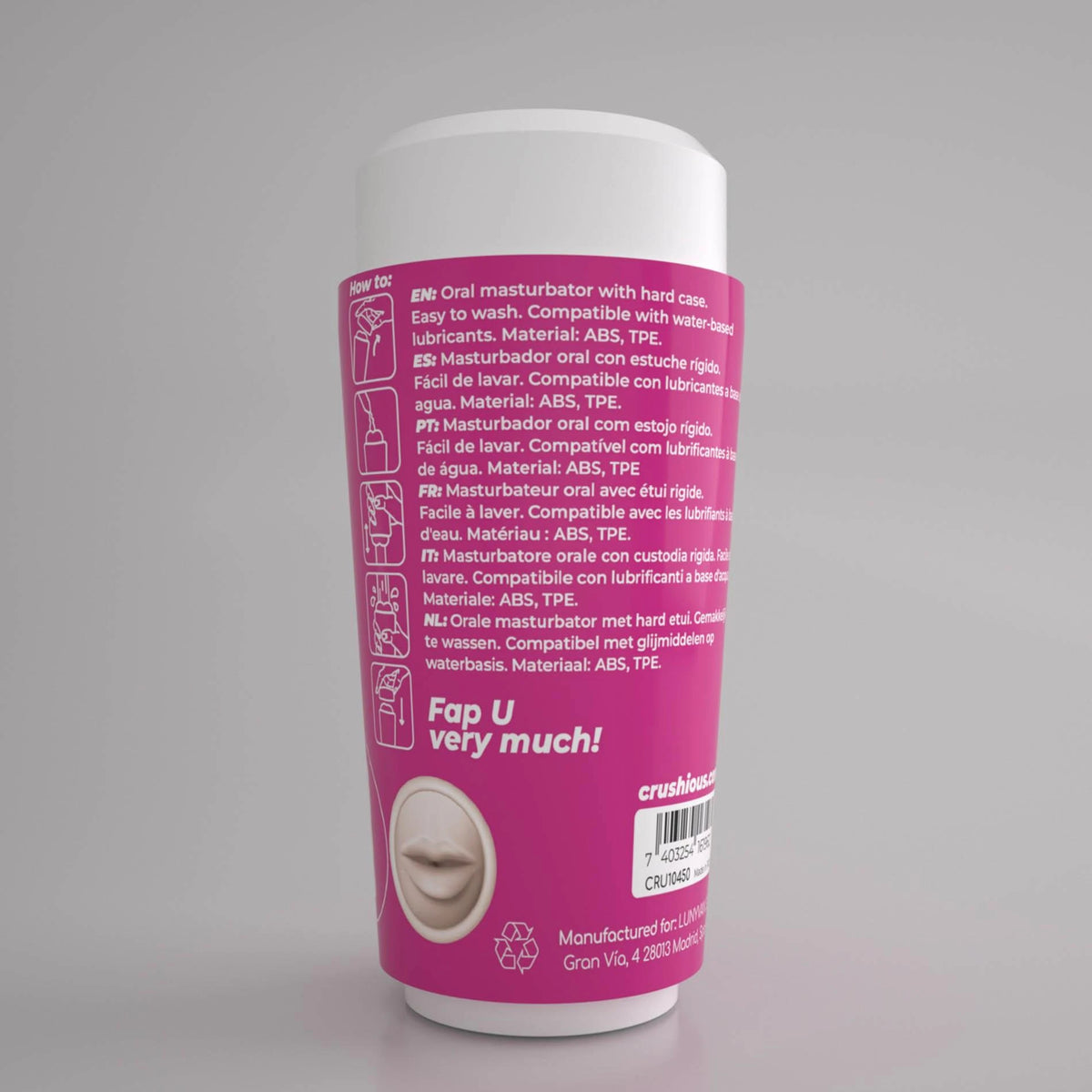 Masturbatore Fappucino Kiss Oral 16 cm – rosa | Crushious