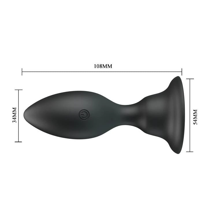 Plug anal Push Over TO Trigger – vibrador, recargable, negro | Pretty Love