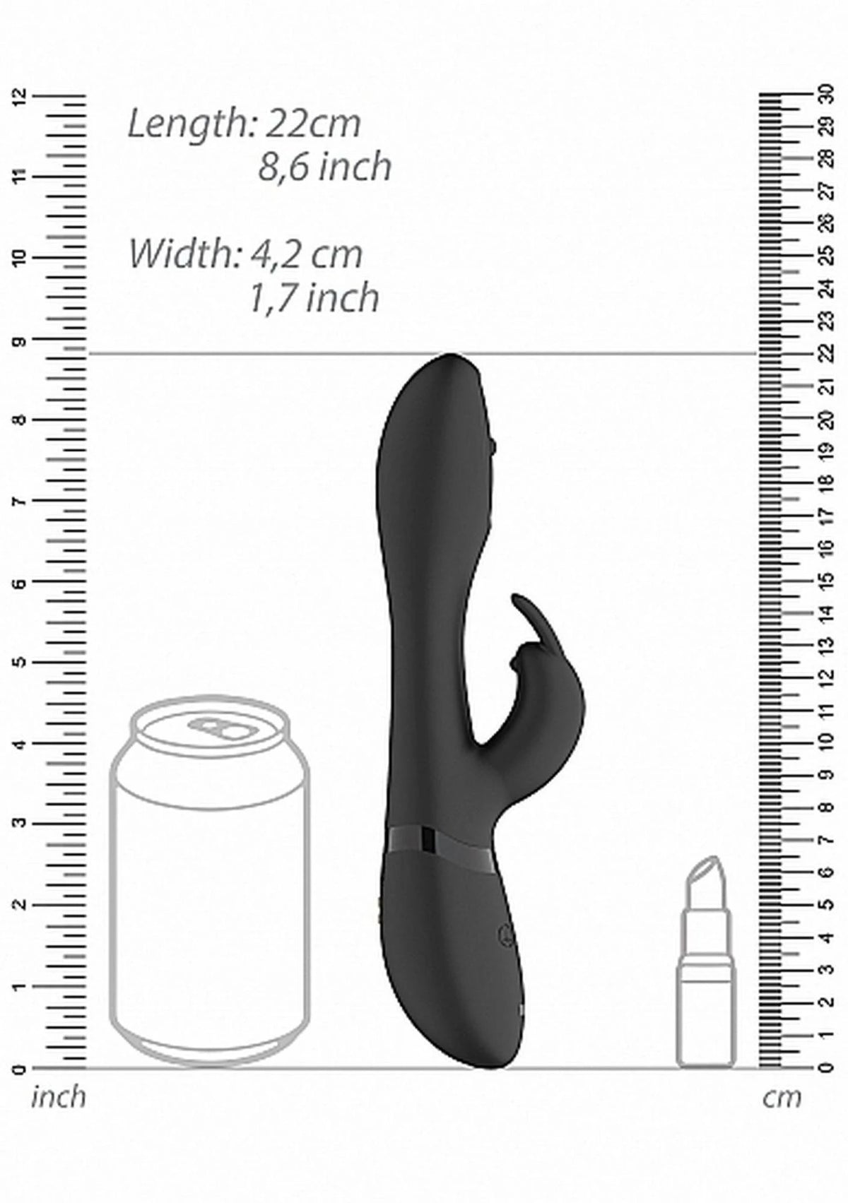 Rabbit vibrator Mira Spinning 10 functions – black | Vive