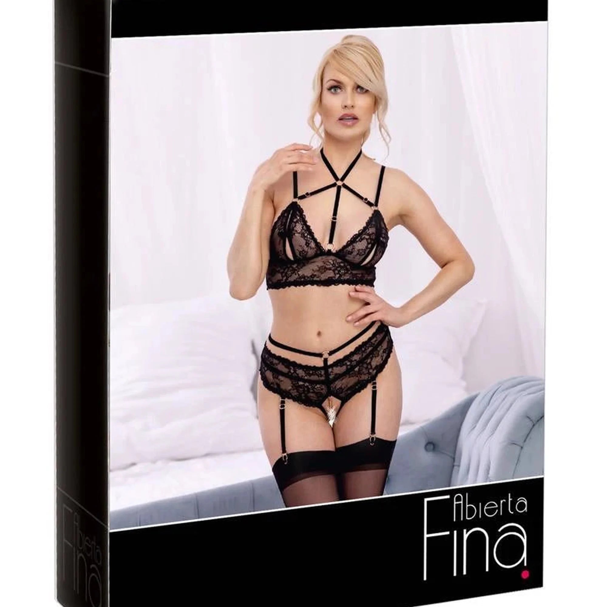 Ensemble soutien-gorge noir XL