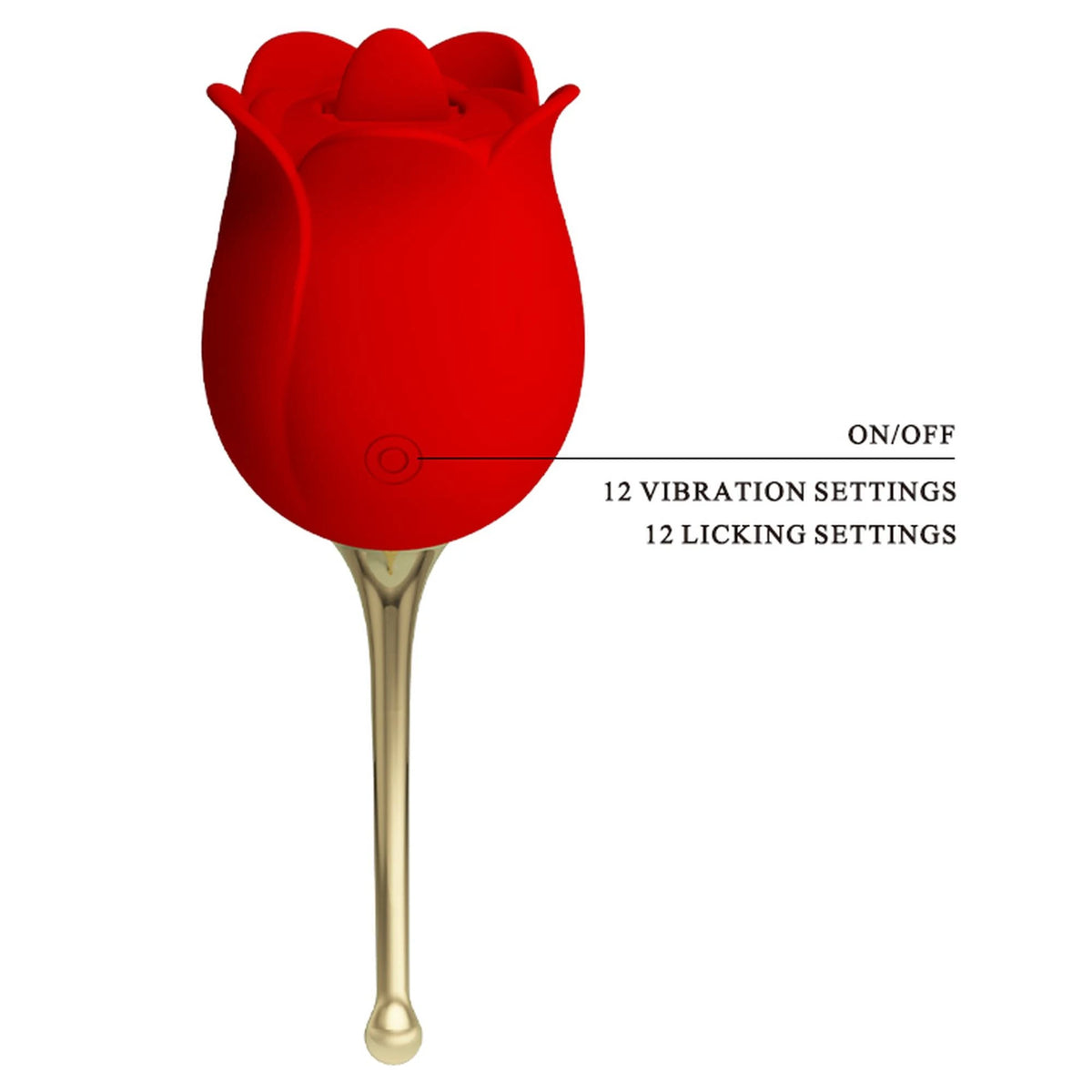 Stimolatore clitorideo licking 12 funzioni – ricaricabile | Pretty Love