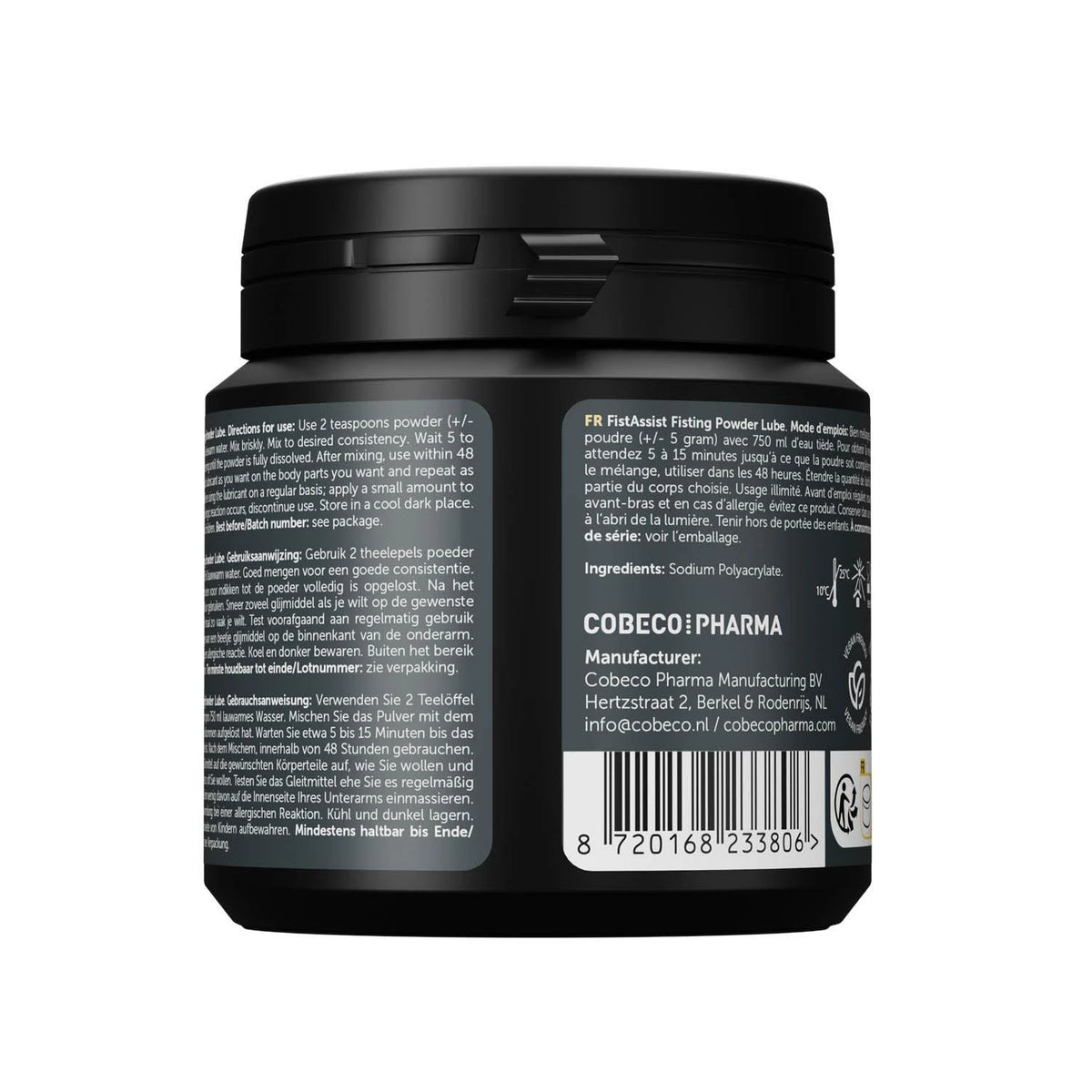 Lubrificante Fist Assist Powder 135 g – à base de água | Cobeco