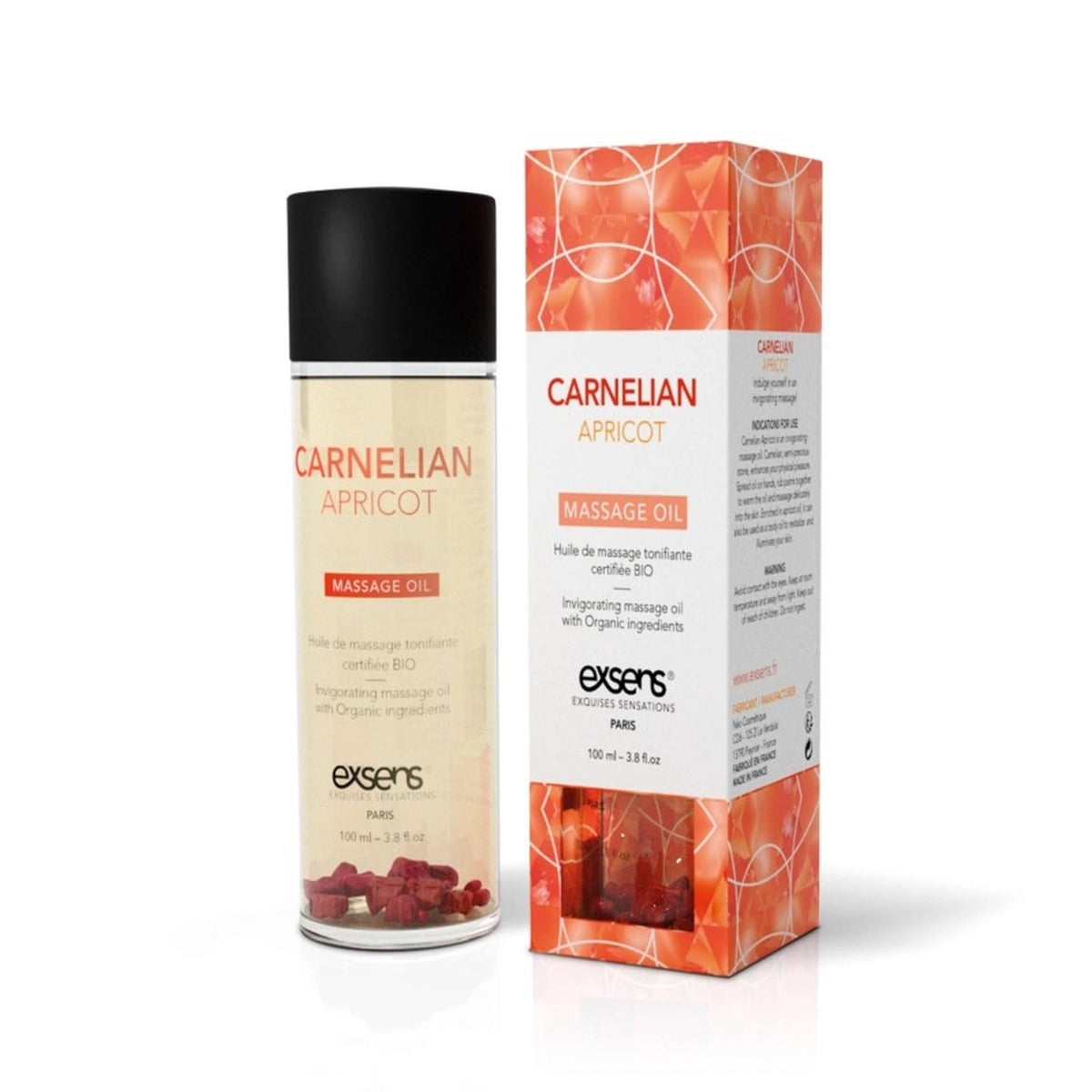 Prodotto per massaggio Carnelian Apricot Organic stones 100 ml | Exsens