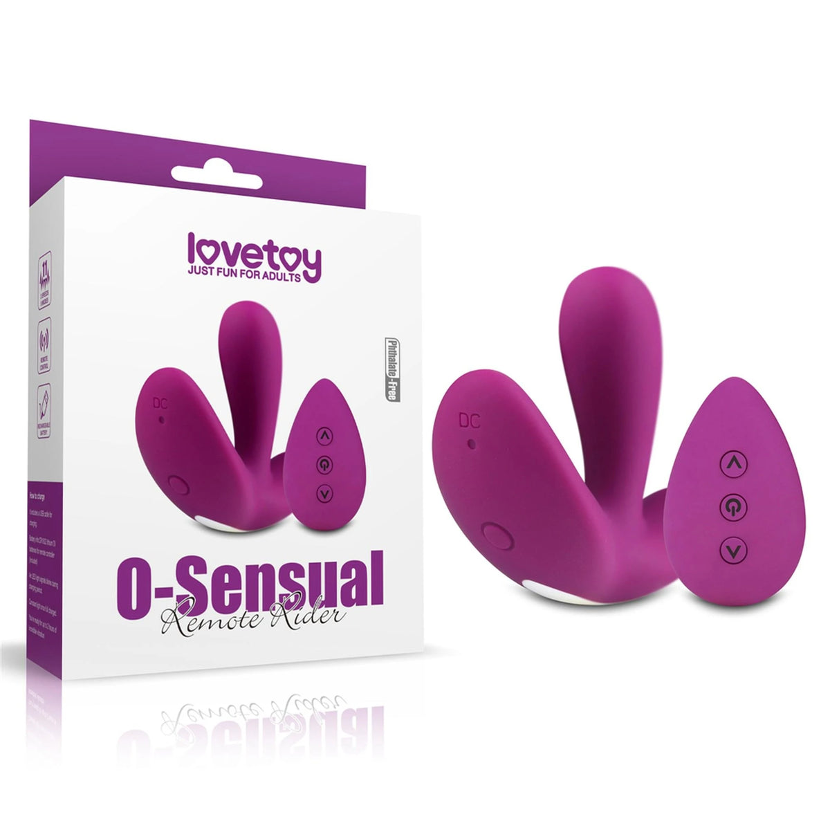 Clitoral stimulator Sensual Rider 11 functions – remote control, purple | Lovetoy