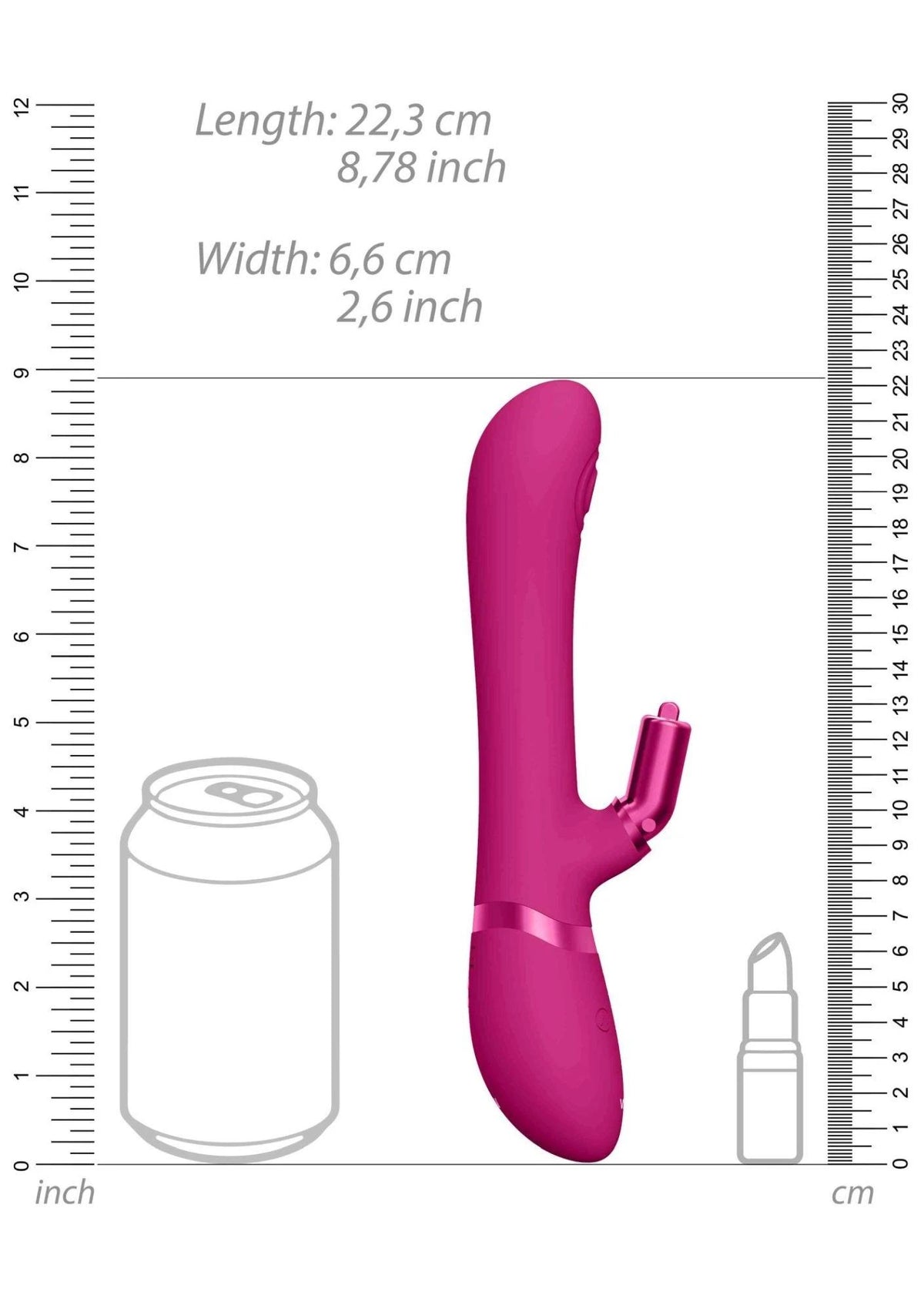 Vibratore rabbit Etsu Pulse Wave 10 funzioni – rosa | VIVE