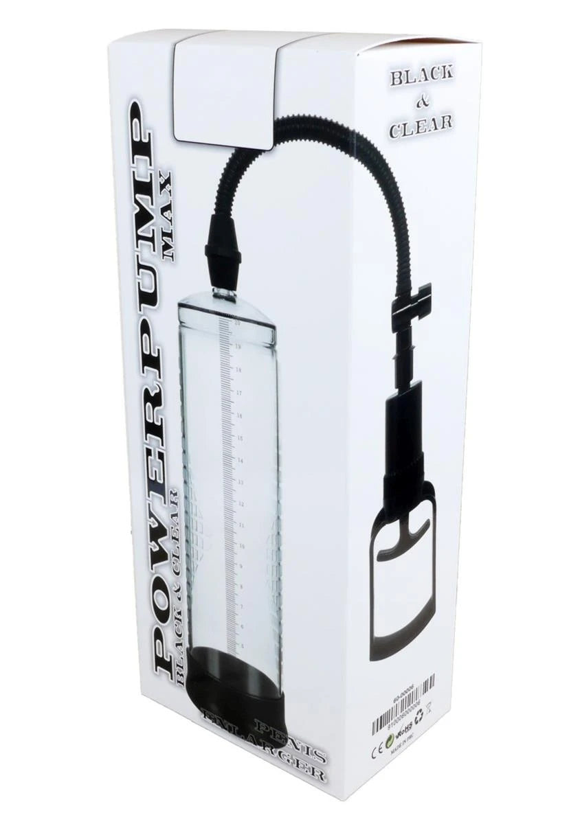 Bomba de pene Powerpump MAX Black&Clear – negra | Favorites