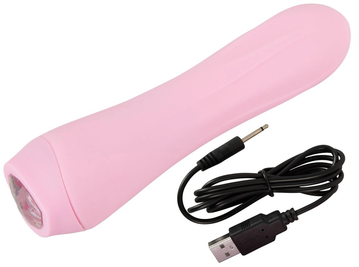 Mini vibratore 13.6 cm – ricaricabile, rosa | Cuties