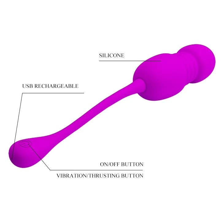 Ovo vibratório Callie Memory 12 funções – recarregável, com impulso, fúcsia | Pretty Love