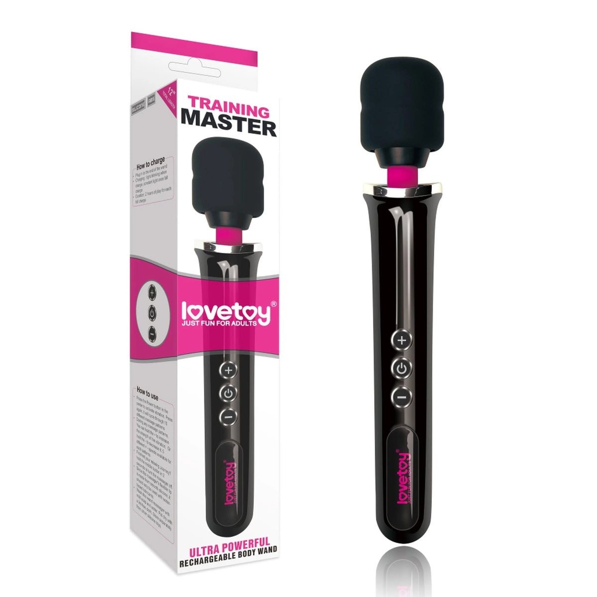 Massajador wand Training Master – recarregável, preto | Lovetoy