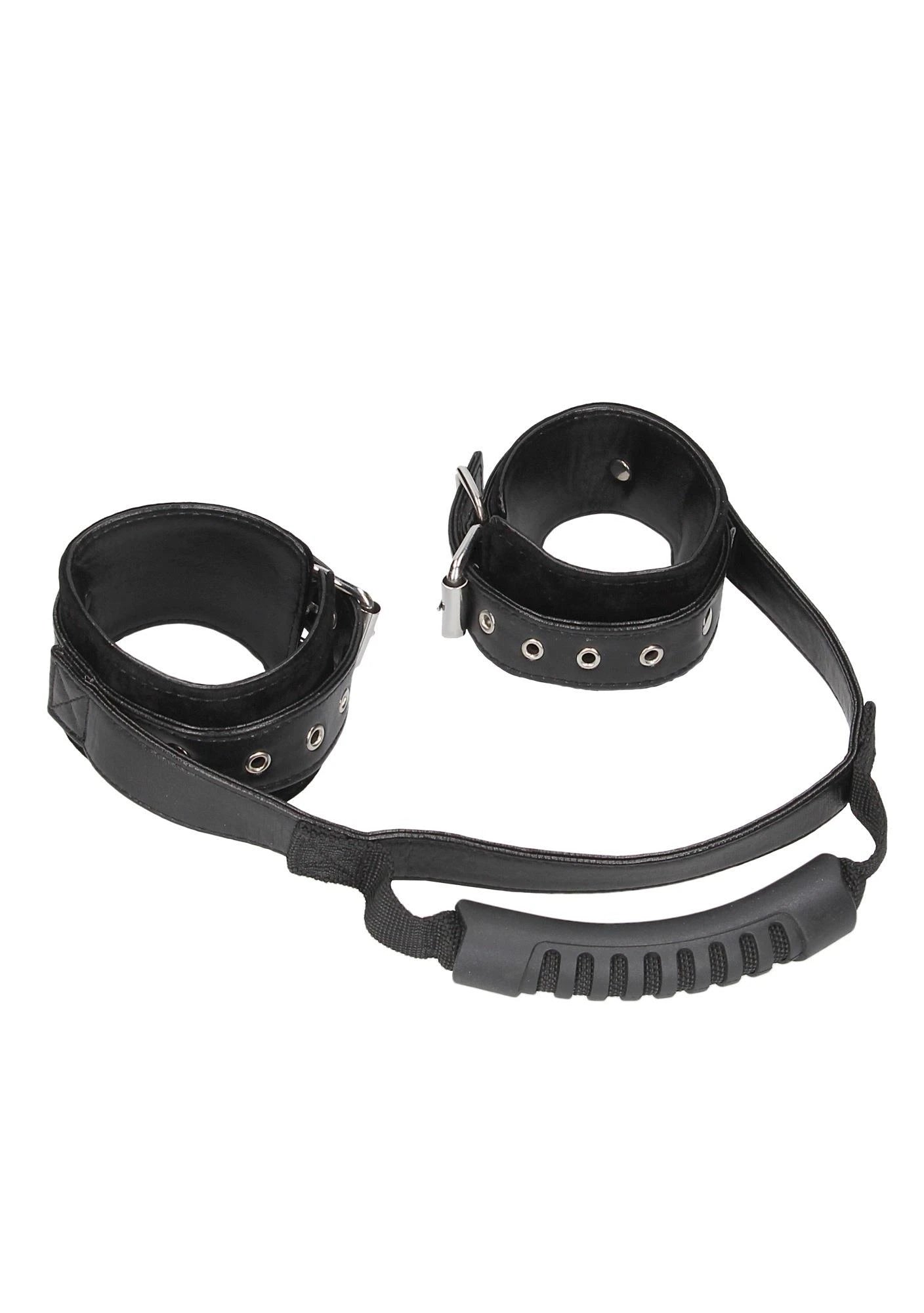 Manette in pelle rigenerata con maniglia