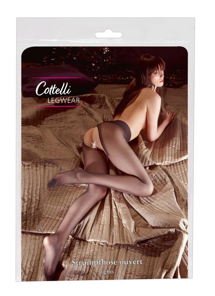 Collants sans entrejambe noirs 1