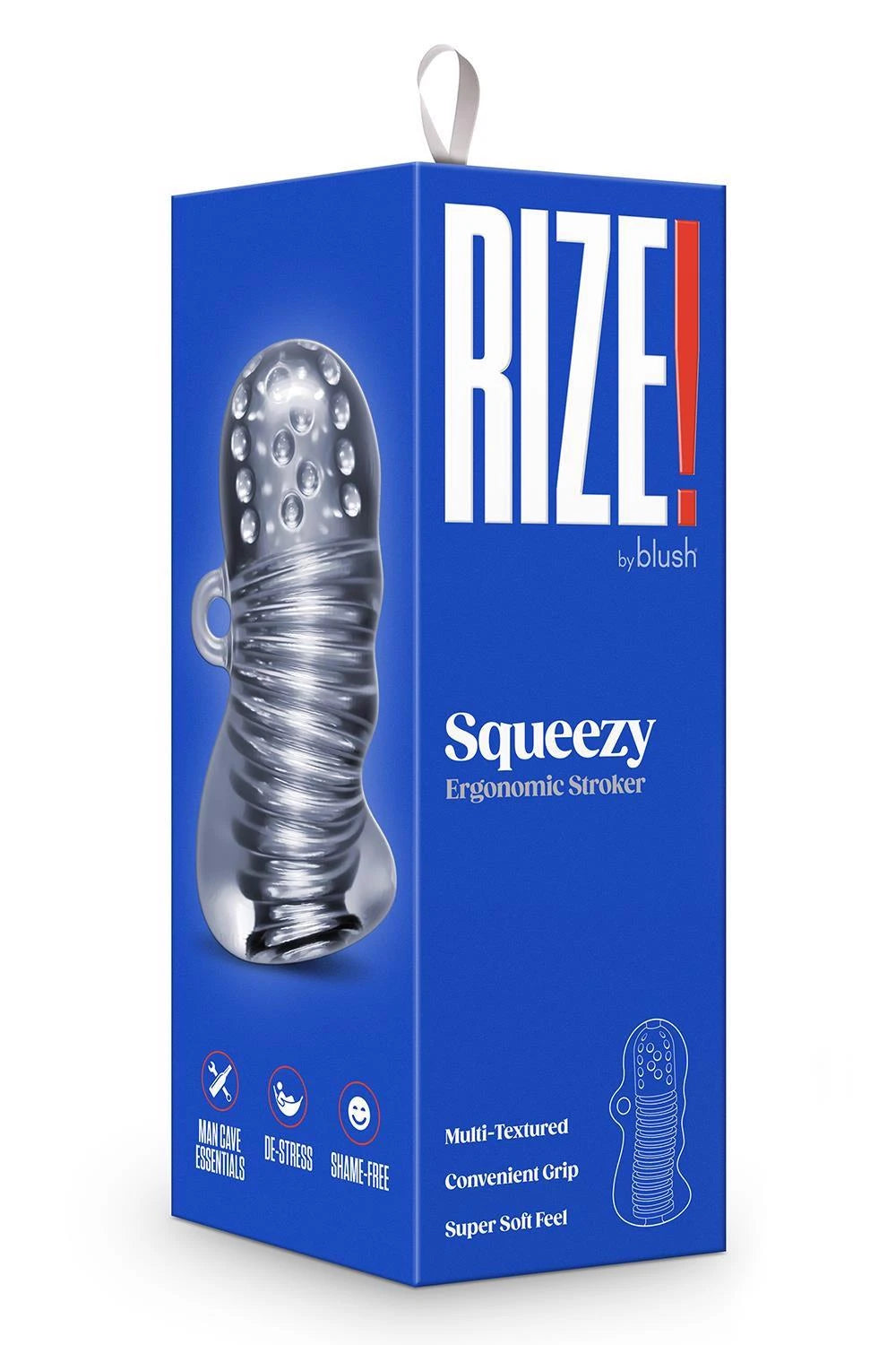 Masturbateur Rize Squeezy 11.4 cm – transparent | Blush