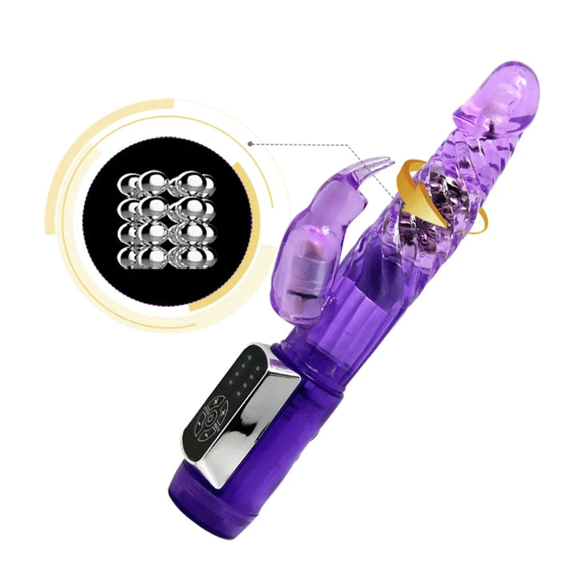 Vibrador rabbit Enthustasm Cowboy 4 12 funções – rotativo | Baile