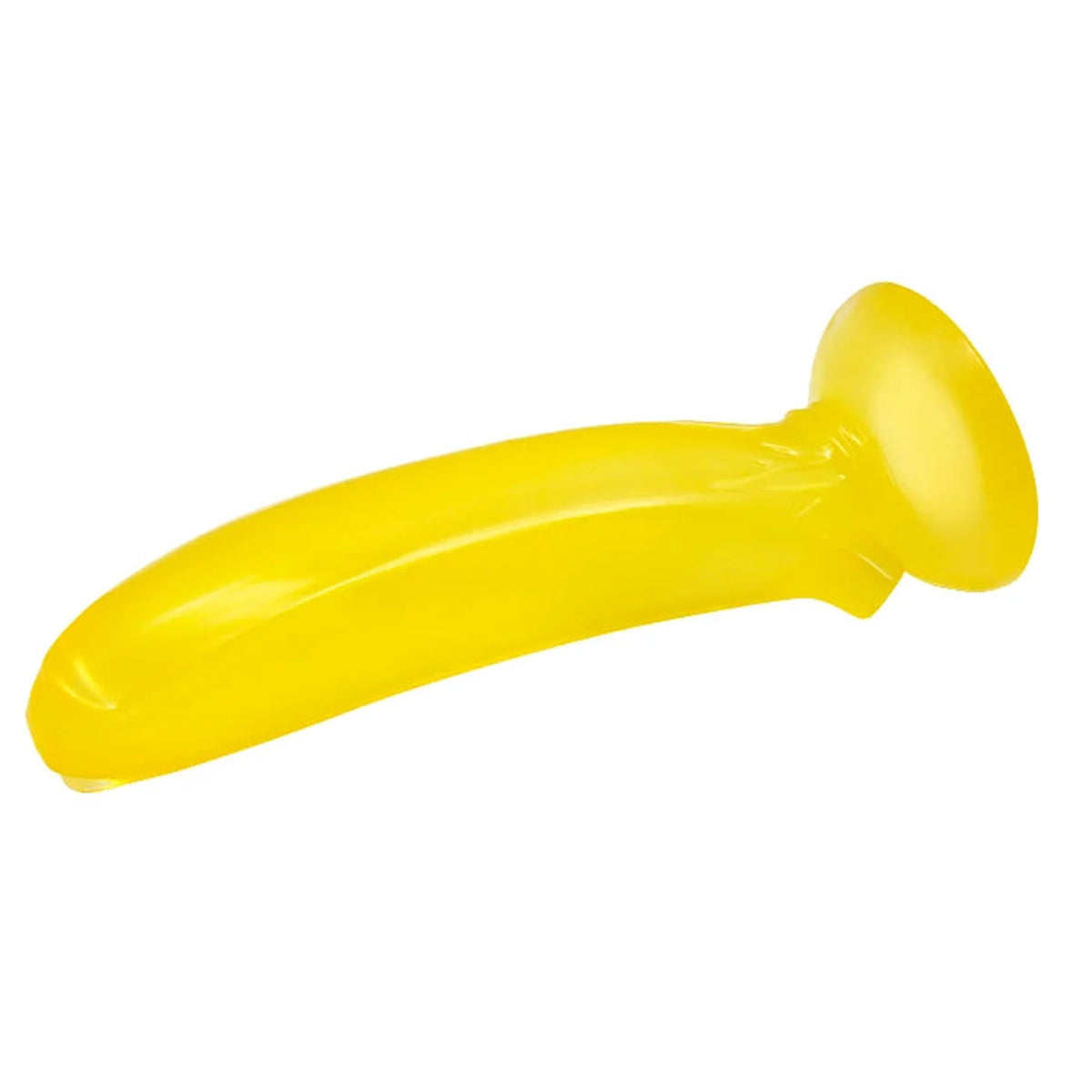 Dildo realista Fruit base – com ventosa, à prova de água, amarelo | Baile