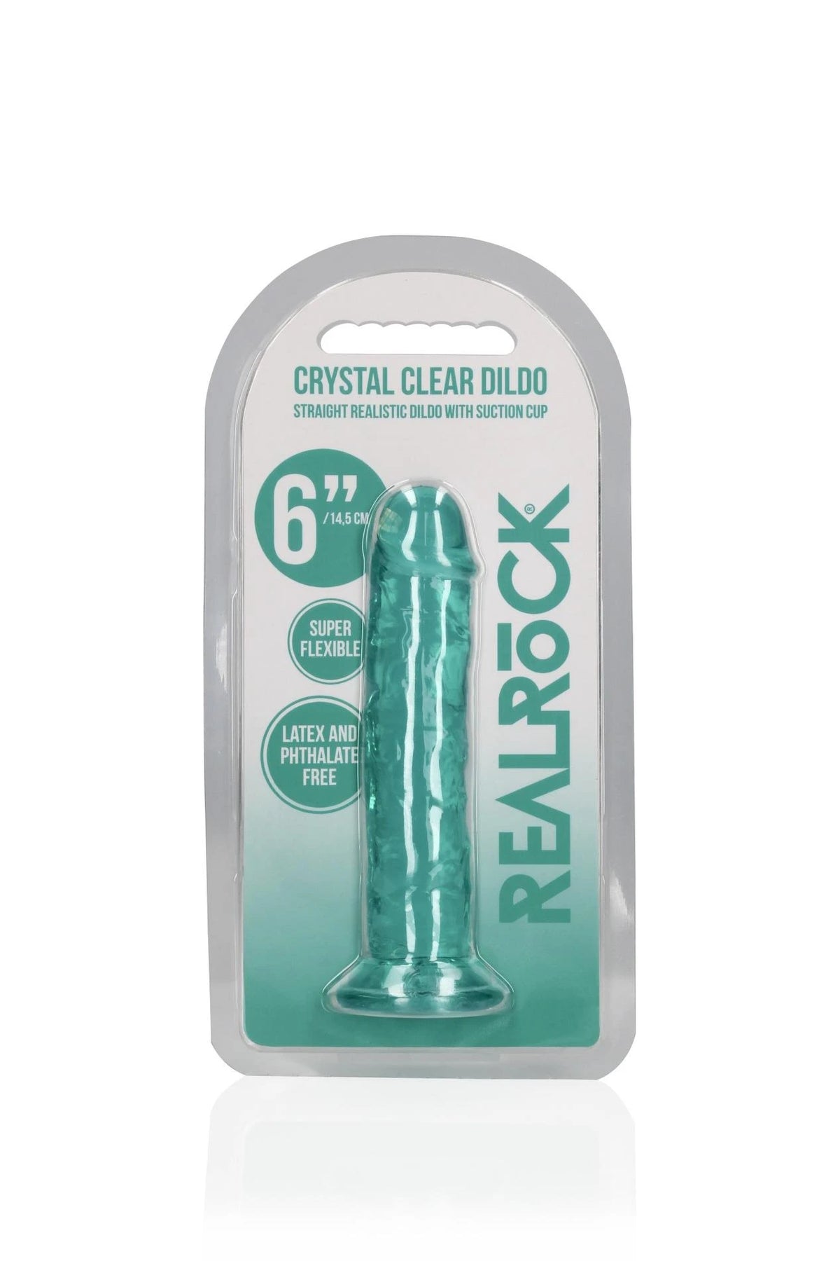 Dildo realistico Straight – con ventosa, turchese 4.9 cm | RealRock