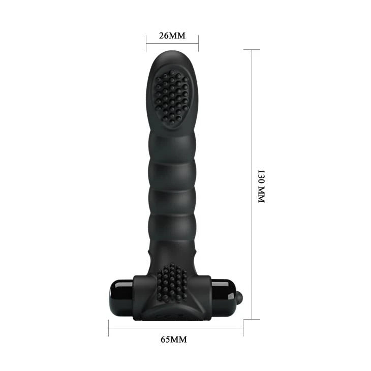 Vibratore da dito Alexander 10 funzioni – vibrante, nero | Pretty Love