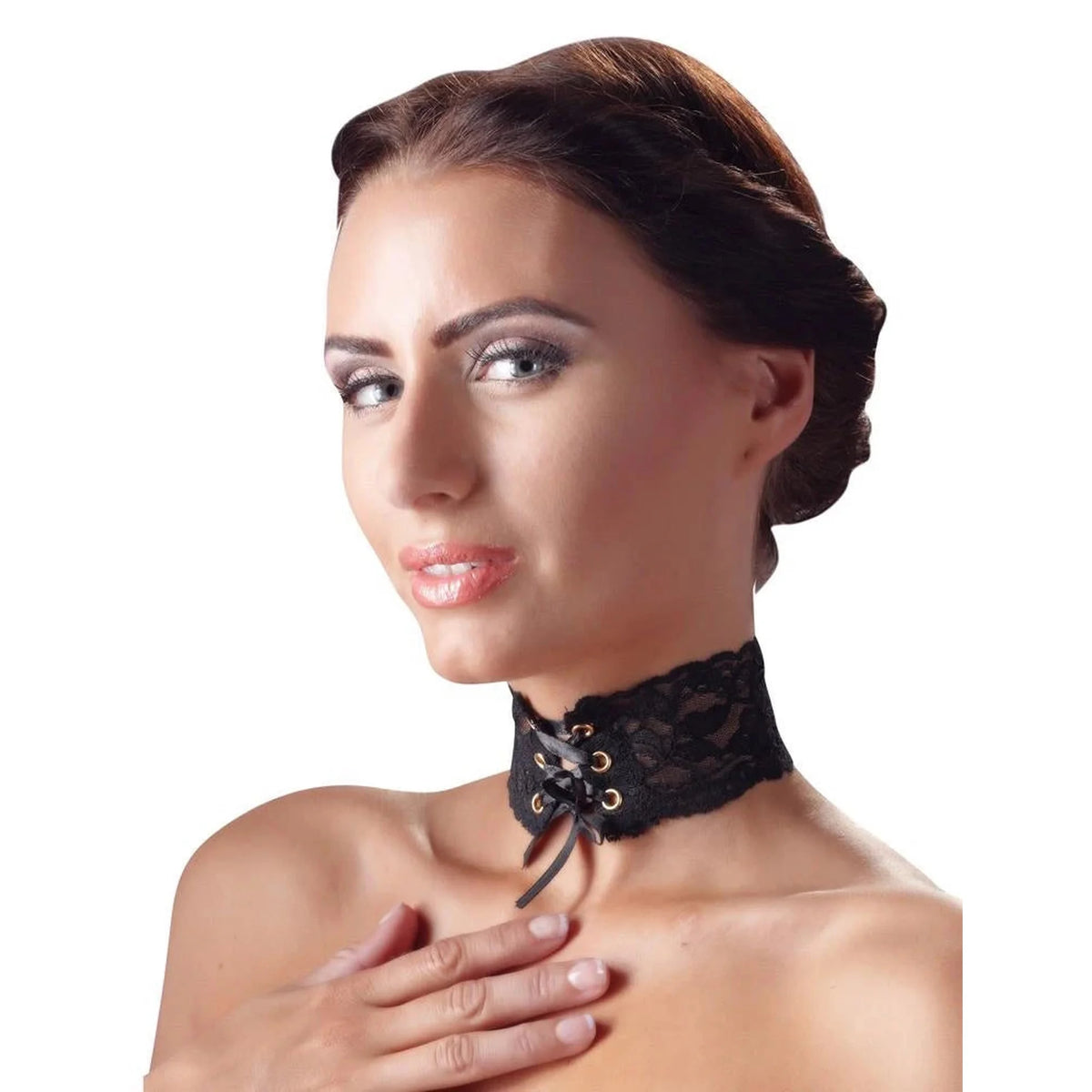 Entrave bondage Choker – noire 32 cm | Cottelli ACCESSOIRES