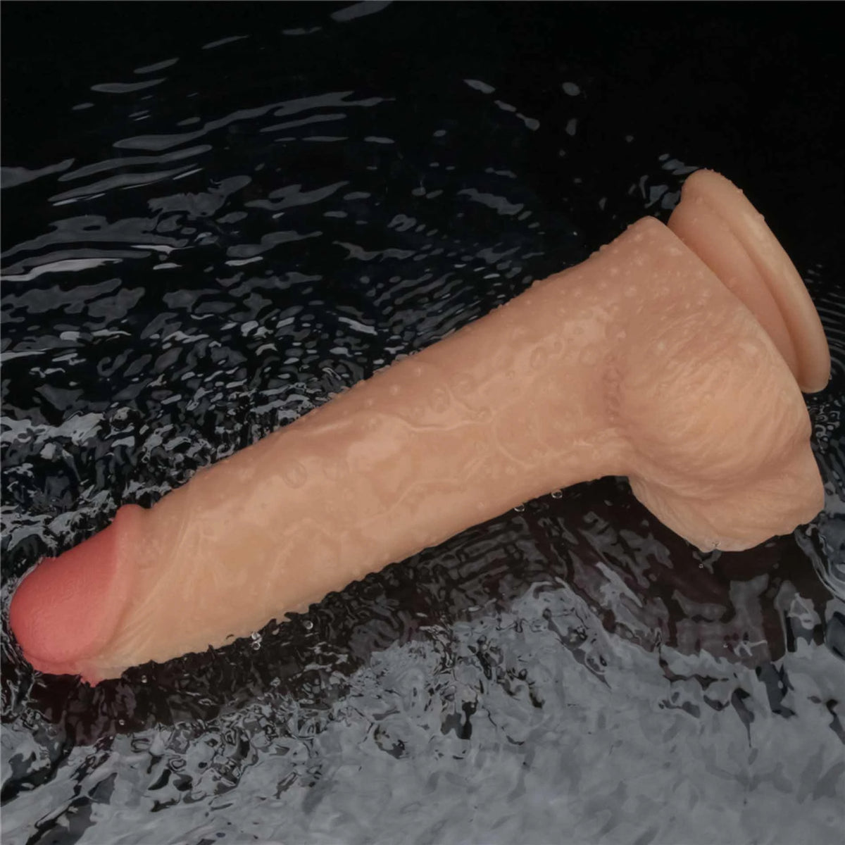 Vibromasseur réaliste Basics 10 fonctions – avec ventouse, nude 23 cm | Lovetoy