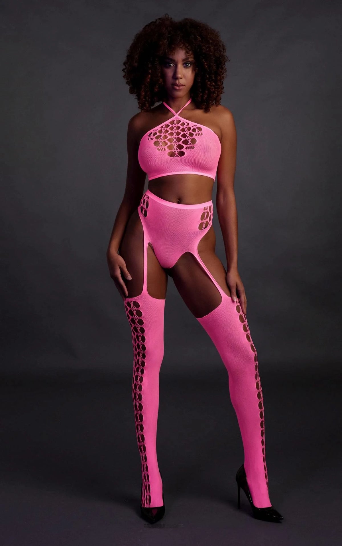 Meias Crop – rosa OU836GPNOS | Ouch!
