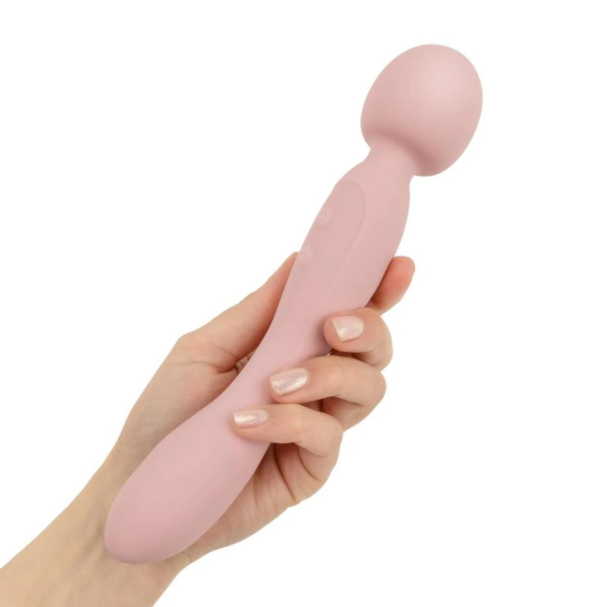 Wand massager Simi Sided 10 functions – rechargeable, double, pink | Good Vibes Only