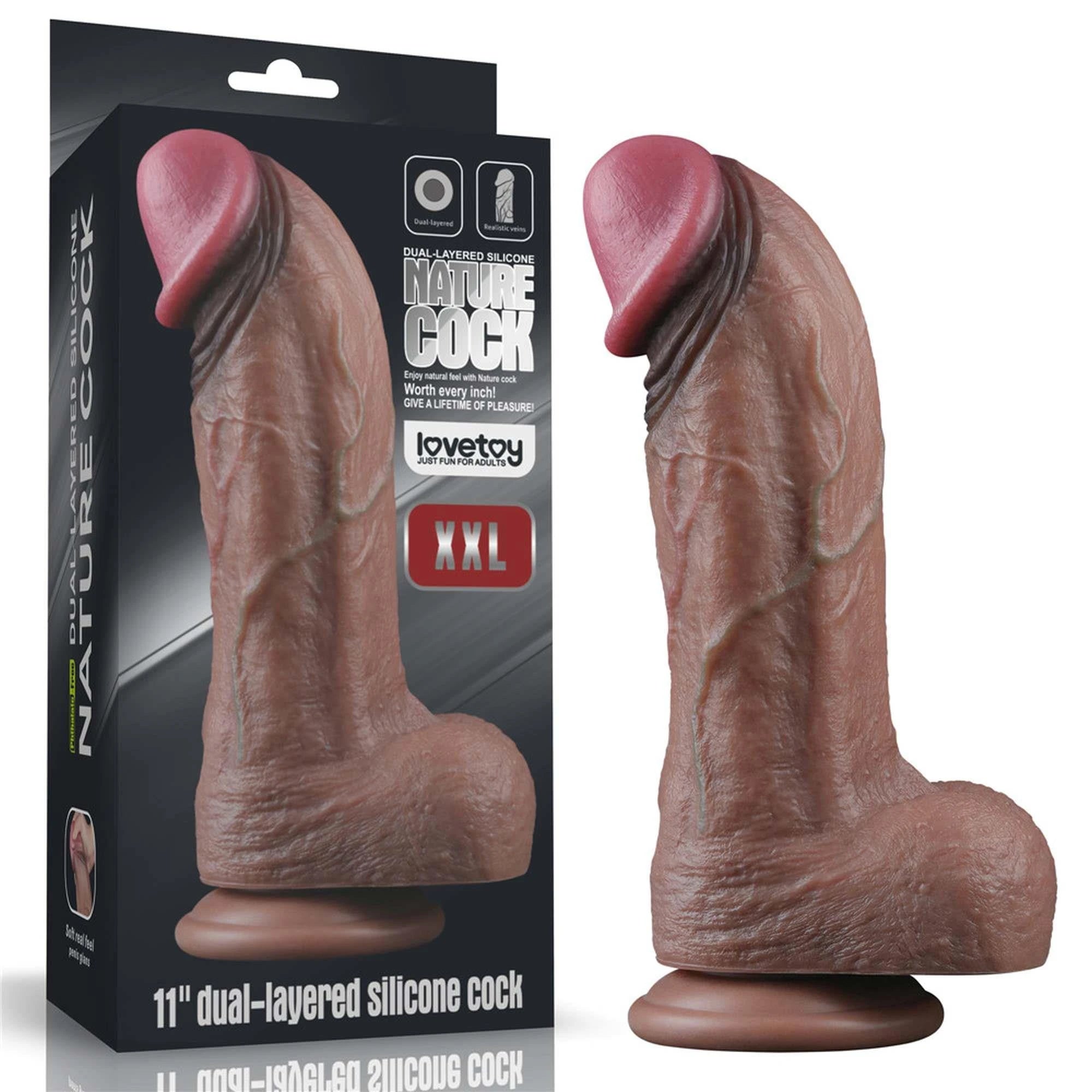 11″″ Dual Layered Silicone Cock XXL